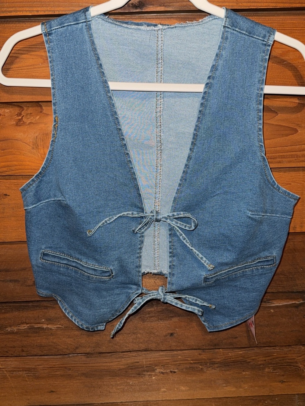 Blue Jean Tie Vest